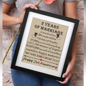 NEW 2 years of marriage anniversary print